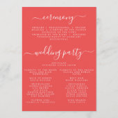 Lebhafte Wildblume Hochzeit Programm (Rückseite)