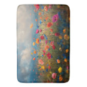 Lebhafte Wildblume Impressionist Badematte (Vorderseite Vertikal)