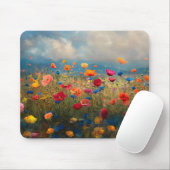 Lebhafte Wildblume Impressionist Mousepad (Mit Mouse)