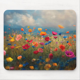 Lebhafte Wildblume Impressionist Mousepad