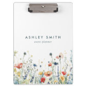 Lebhafte Wildblume Klemmbrett (Vorderseite)