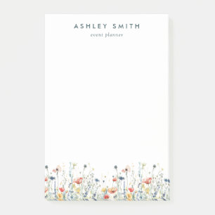 Lebhafte Wildblume Post-it Klebezettel