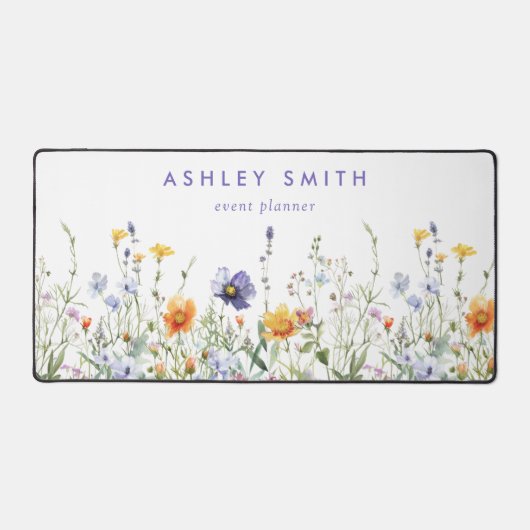 Lebhafte Wildblume Schreibtischunterlage (Vorderseite)