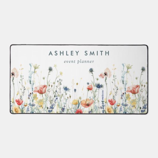Lebhafte Wildblume Schreibtischunterlage (Vorderseite)