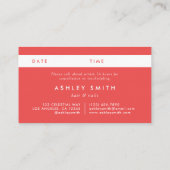 Lebhafte Wildblume Terminkarte (Rückseite)