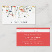 Lebhafte Wildblume Terminkarte (Vorne/Hinten)