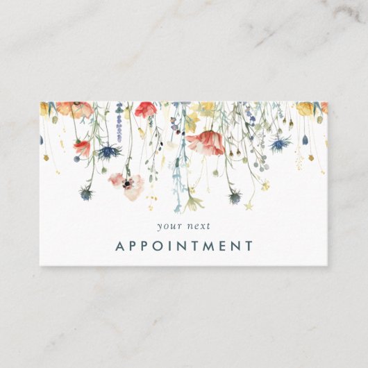 Lebhafte Wildblume Terminkarte (Vorderseite)