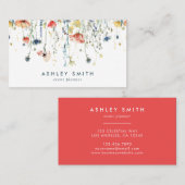 Lebhafte Wildblume Visitenkarte (Vorne/Hinten)