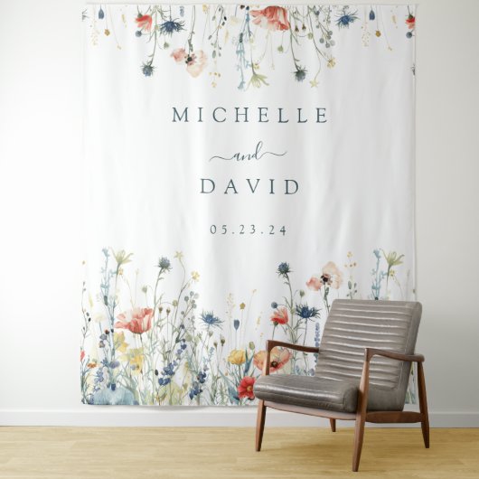 Lebhafte Wildblume Wandteppich (Beispiel)