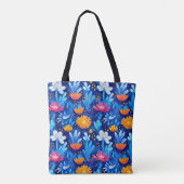 Lebhafte Wildblume Wellness Tote Tasche (Rückseite)