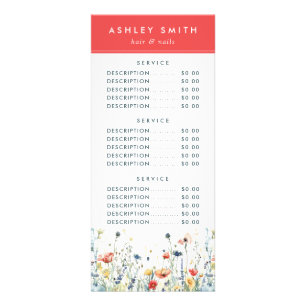 Lebhafte Wildblume Werbekarte