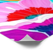 Lebhafte Wildblume Wiese - farbenfrohe Blumenkunst Poster (Ecke)