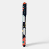 Lebhafte Wildblumen auf Navy Blue Case-Mate iPhone Hülle (Rückseite / Rechts)
