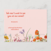 Lebhafte Wildblumen Postkarte (Rückseite)