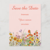 Lebhafte Wildblumen Postkarte (Vorderseite)