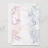 Lebhafte Wildblumen rosa violett gelb Einladung (Rückseite)