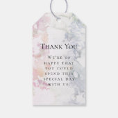 Lebhafte Wildblumen Rosa Violett Geschenkanhänger (Rückseite)