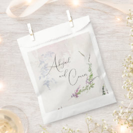 Lebhafte Wildblumen Rosa Violett Klassische Rundsi Geschenktütchen