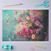 Lebhafte wilde Blume, Abstrakte Landschaft Seidenpapier (Basteln)