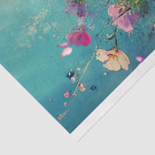 Lebhafte wilde Blume, Abstrakte Landschaft Seidenpapier (Ausschnitt)