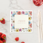 Lebhafte wilde Blume Serviette (Beispiel)
