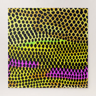 "Lebhafte Wildnis" Farbvolle Abstrakte Printwerbun Puzzle