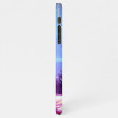 Lebhafte Winterlandschaft mit heller Sonne iPhone Hülle (Linke Seite)