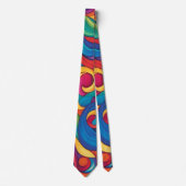 Lebhafte Wirbel von Color Neck Tie Krawatte (Vorderseite)