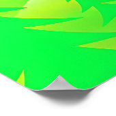 Lebhafte Wolf-Illustration mit Abstrakten Bäumen Poster (Ecke)