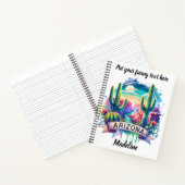 Lebhafte Wüstenlandschaft Arizona Notizblock (Innenseite)