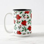 Lebhafte Xmas floral Zweifarbige Tasse (Links)