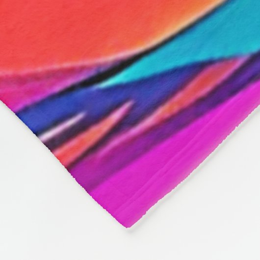 Lebhafte Yorkie Pop Art Fleecedecke (Ecke)