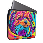 Lebhafte Yorkie Pop Art Laptopschutzhülle (Vorne Rechts)