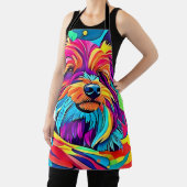 Lebhafte Yorkie Pop Art Schürze (InSitu)