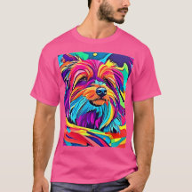 Lebhafte Yorkie Pop Art