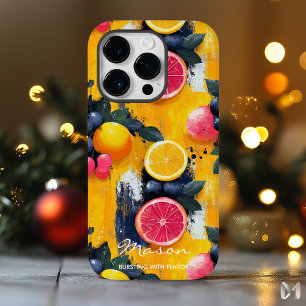 Lebhafte Zitrusfrüchte mit fett gelb und orange Case-Mate iPhone 14 Pro Hülle