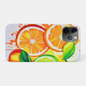 Lebhafte Zitrusfrüchte Splash Art Case-Mate iPhone Hülle (Rückseite (Horizontal))