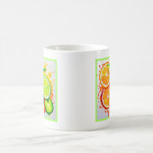 Lebhafte Zitrusfrüchte Splash Art Kaffeetasse (Mittel)