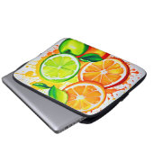 Lebhafte Zitrusfrüchte Splash Art Laptopschutzhülle (Vorne Knopf)
