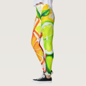 Lebhafte Zitrusfrüchte Splash Art Leggings (Links)