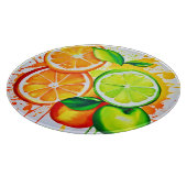 Lebhafte Zitrusfrüchte Splash Art Schneidebrett (Ecke)