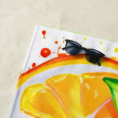 Lebhafte Zitrusfrüchte Splash Art Strandtuch (Beispiel)