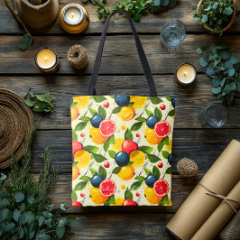 Lebhafte Zitrusfrüchte und Berry & Personalisierte Tasche