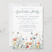 Lebhafter Abschluss für Wildblume Einladung (Vorderseite)