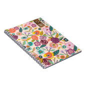 Lebhafter Abstrakter Blumengarten & Blattbotanisch Notizblock (Rechte Seite)