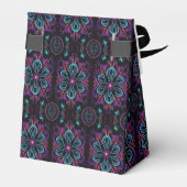 Lebhafter Abstrakter Blumenzaun Geschenkschachtel (Rückseite)