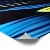 Lebhafter Abstrakter Blütenburst Poster (Ecke)