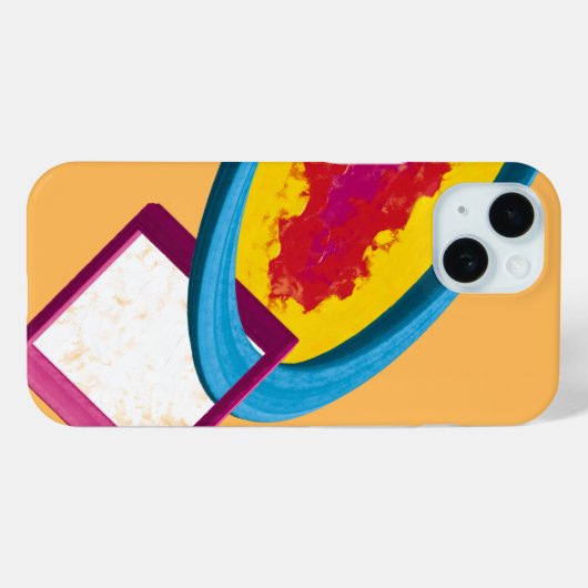 Lebhafter Abstrakter Cosmos Ring & Square - Modern Case-Mate iPhone Hülle (Rückseite (Horizontal))