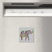 Lebhafter Abstrakter Elefant Magnet (In Situ (Geschirrspüler))