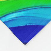 Lebhafter Abstrakter Farbfluss Fleecedecke (Ecke)